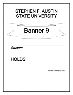 Banner 9 - Stephen F. Austin State University