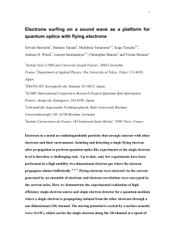Electrons surfing on a sound wave as a platform for quantum