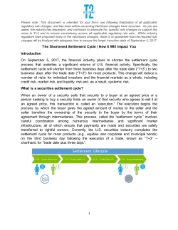 The Shortened Settlement Cycle | How it Will Impact You