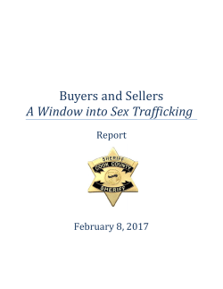 Buyers and Sellers A Window into Sex Trafficking