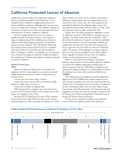 California Protected Leaves of Absence