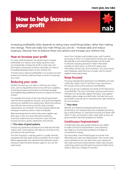 How to help increase your profit