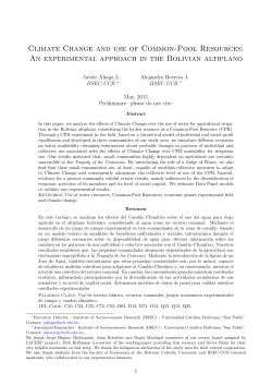 Climate Change and use of Common