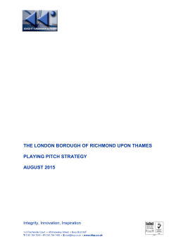 Playing Pitch Strategy - London Borough of Richmond upon Thames