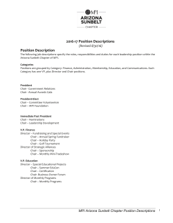 2016-17 Position Descriptions Position Description
