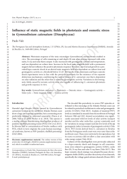 Influence of static magnetic fields in phototaxis and osmotic stress in