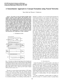 A Sensorimotor Approach to Concept Formation Using Neural