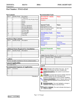 TOYOTA RAV4 2016 - FOG LIGHT KIT Part