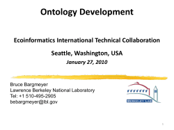 Ontology Development Ecoinformatics International