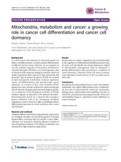 Mitochondria, metabolism and cancer: a growing role in cancer cell