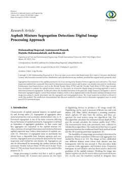 Asphalt Mixture Segregation Detection: Digital Image Processing