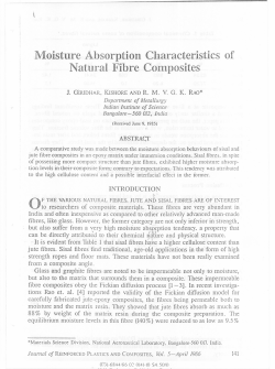 Moisture Absorption Characteristics of Natural Fibre - NAL-IR