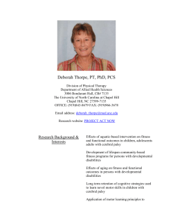 D Thorpe - UNC School of Medicine