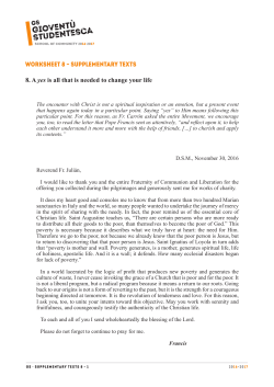 8. A yes is all that is needed to change your life WORKSHEET 8