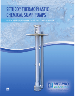 sethco&reg; thermoplastic chemical sump pumps - Met