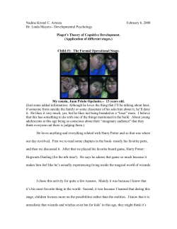 Piaget`s Theory of Cognitive Development Essay