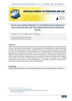 use of ion chromatography to determine simultaneously high