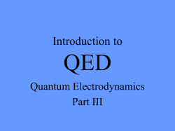 Introduction to QED