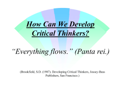 Critical Thinking - Wichita State University