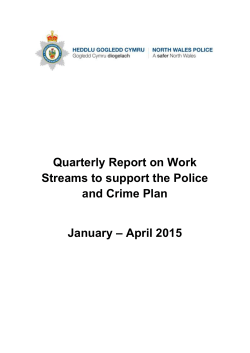 15.09.15 quarterly update on work streams January to April 2015