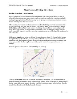 Map Feature/Driving Directions
