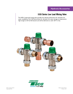 5120 Series Low Lead Mixing Valve