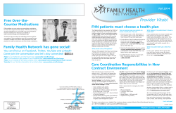 Provider Vitals! - Family Health Network