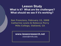 Lesson Study - Math Science Partnership (MSP)