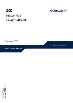 Edexcel GCE Biology (6105/01)