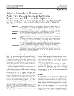 Adhesion molecules in nonrheumatic aortic valve disease