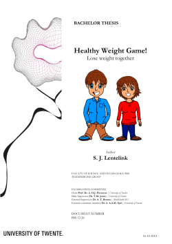 Healthy Weight Game! - Universiteit Twente