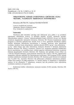 Estimation of mycotoxin content in grain by ELISA method using