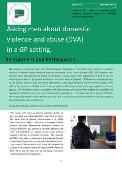 Asking men about domestic violence and abuse (DVA) in a GP setting.
