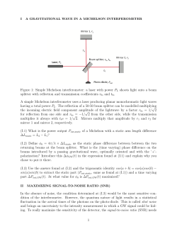 Figure 1: Simple Michelson interferometer: a laser with power PL
