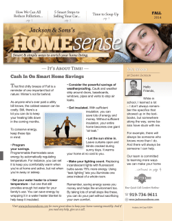 The Home Sense- Fall/Winter 2015