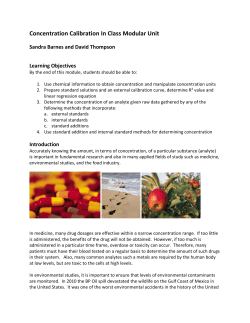 Concentration Calibration In Class Modular Unit
