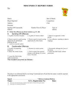 misconduct report form - Renfrewshire Referees Association