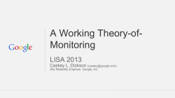 A Working Theory-of- Monitoring