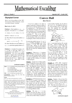 Convex Hull - Department of Mathematics