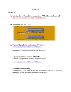Scattering in optical fiber: PPT slides