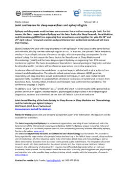Joint conference for sleep researchers and epileptologists