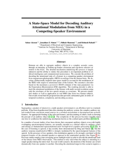 A State-Space Model for Decoding Auditory Attentional Modulation