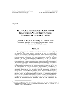 transportation trends from a moral perspective:value orientations