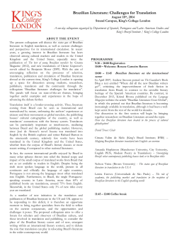 Brazilian Literature - King`s College London