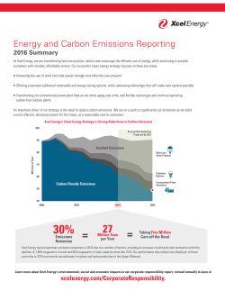 2016 Energy and Carbon Emissions Reporting