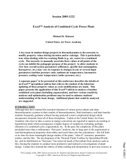 Excel Analysis Of Combined Cycle Power Plant
