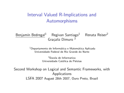 Interval Valued R-Implications and Automorphisms - MAT-UnB