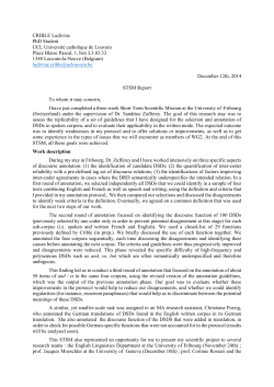 CRIBLE Ludivine PhD Student UCL Universit&eacute; catholique de