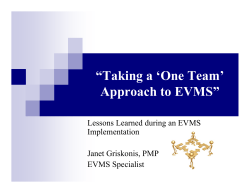 Taking a `One Team` Approach to EVMS