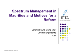 Current Spectrum Management Framework and Motives for a Reform